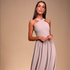 Flowy High Neck Formal Dress
